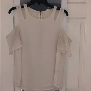 Cream blouse with shoulders out